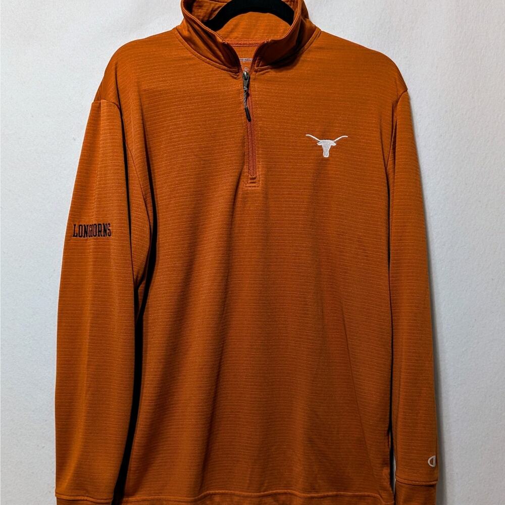 Longhorn Men's Burnt Orange Medium Pullover SMALL FLAW Champion